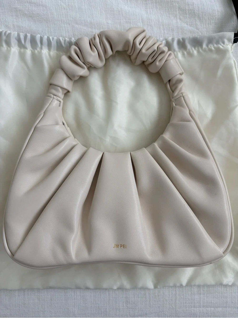 JW PEI Gabbi Ruched Hobo Handbag - Ivory
